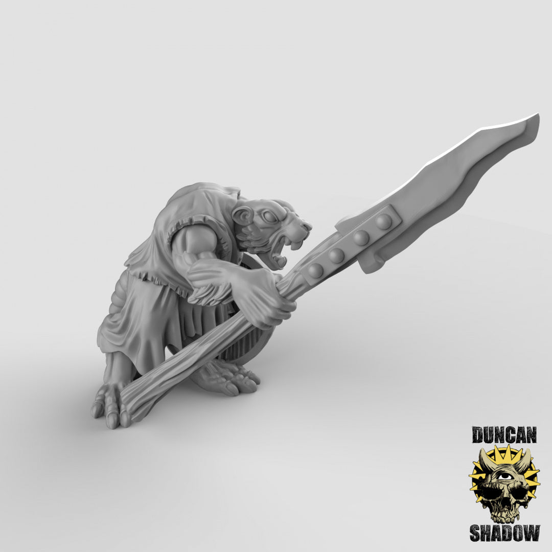 Rat Folk with Spears Resin Models for Dungeons & Dragons & Board RPGs