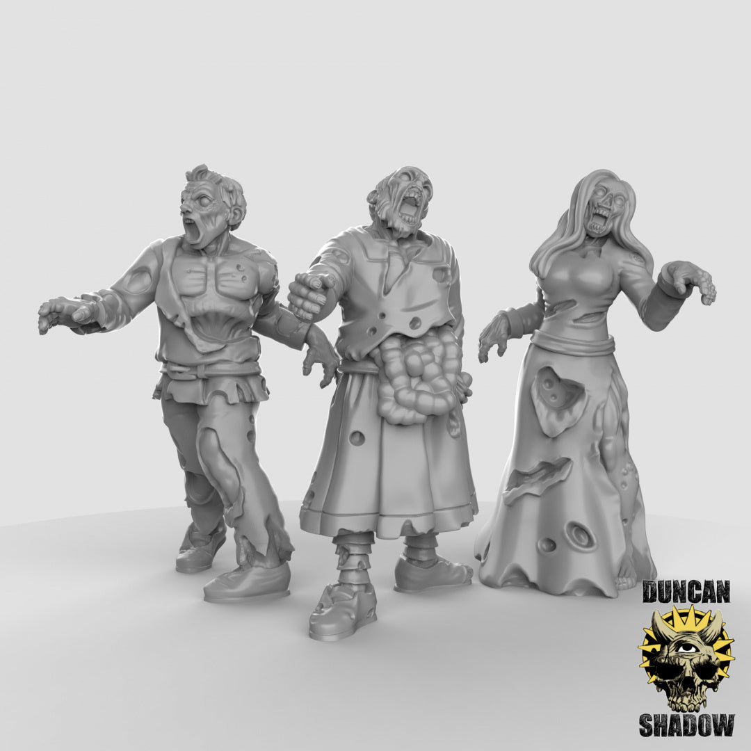 Zombies Resin 3D Models for Dungeons & Dragons & Board RPGs