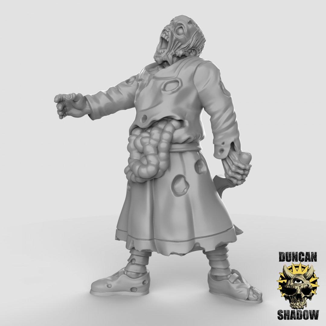 Zombies Resin 3D Models for Dungeons & Dragons & Board RPGs