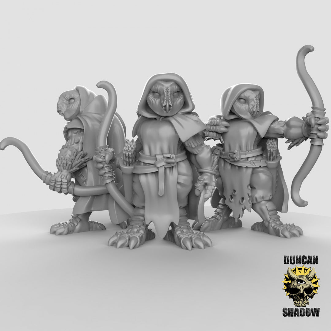 Owl Folk Rangers Resin Models for Dungeons & Dragons & Board RPGs