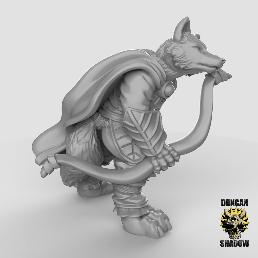 Kitsune Fox Folk Rangers Resin Models for Dungeons & Dragons & Board RPGs