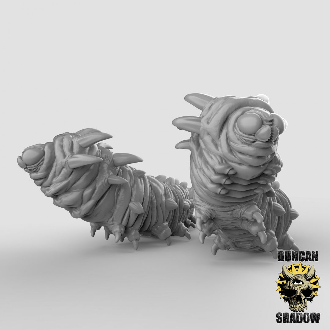 Giant Caterpillar (Pair) Resin Models for Dungeons & Dragons & Board RPGs