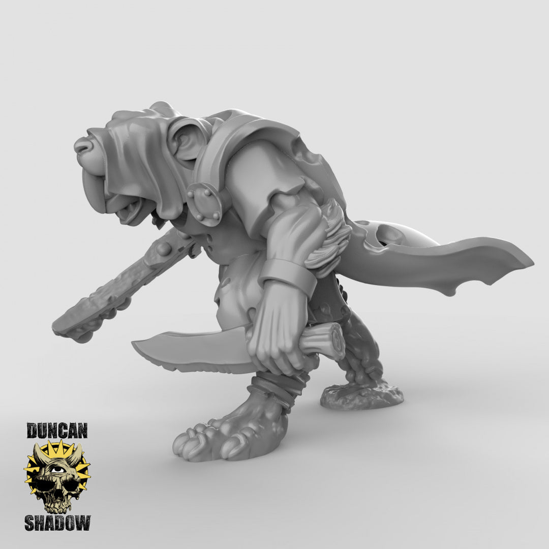 Rat Folk Gutter Runners Resin Models for Dungeons & Dragons & Board RPGs