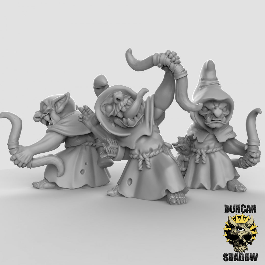 Goblins with Bows Resin 3D Models for Dungeons & Dragons & Board RPGs