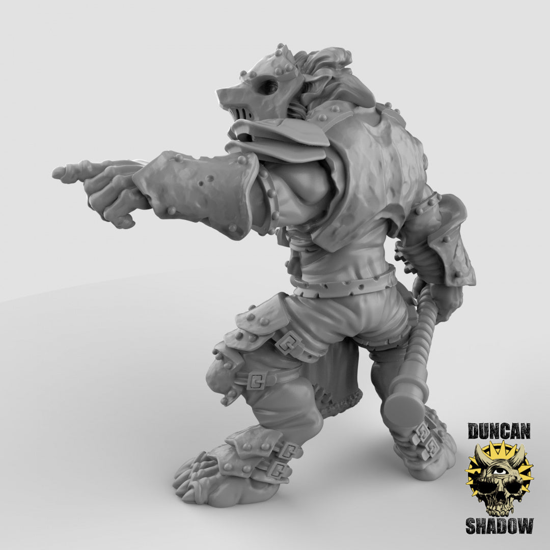 Armoured Wolfen Resin Miniature for DnD | Tabletop Gaming