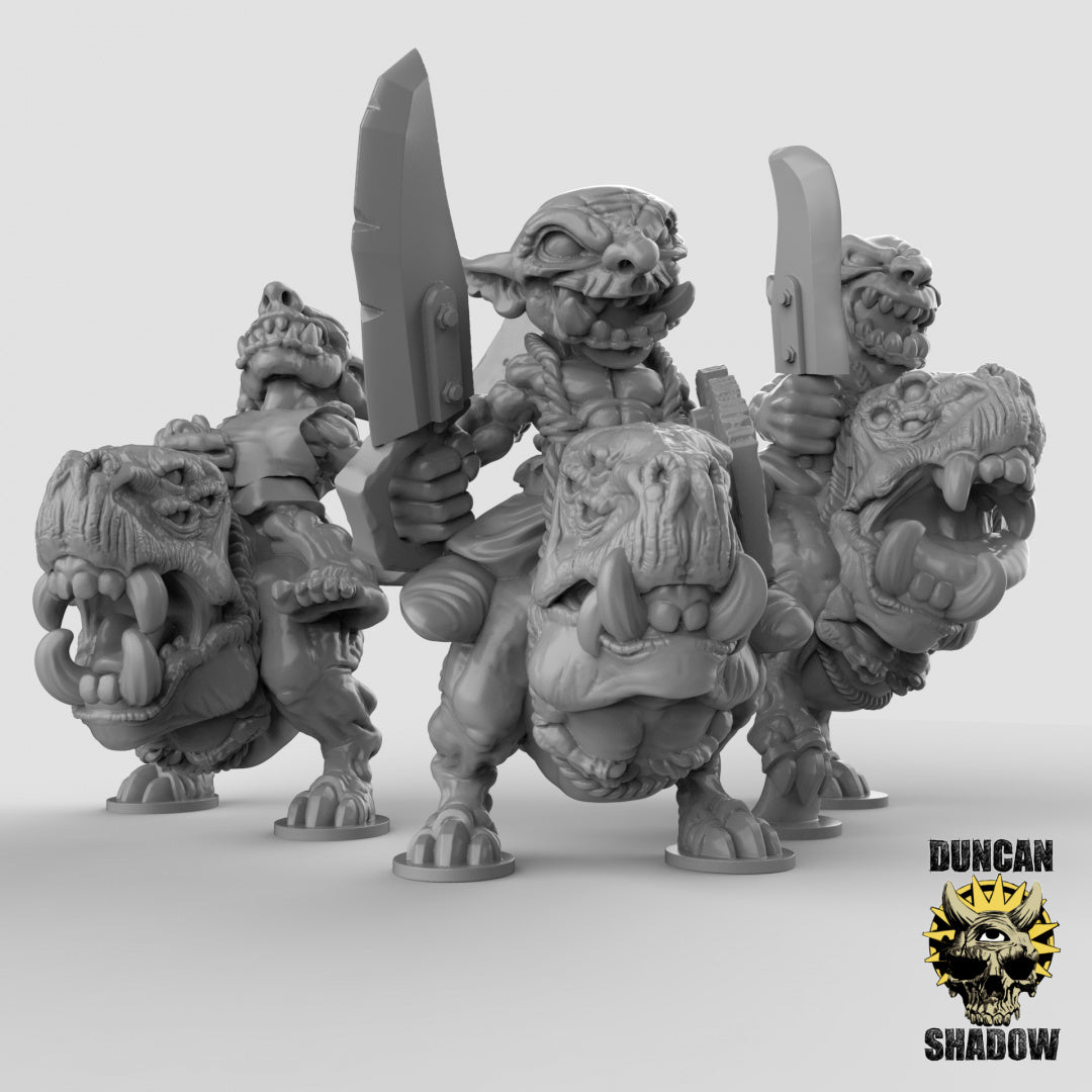 Goblin Hound Riders Resin 3D Models for Dungeons & Dragons & Board RPGs