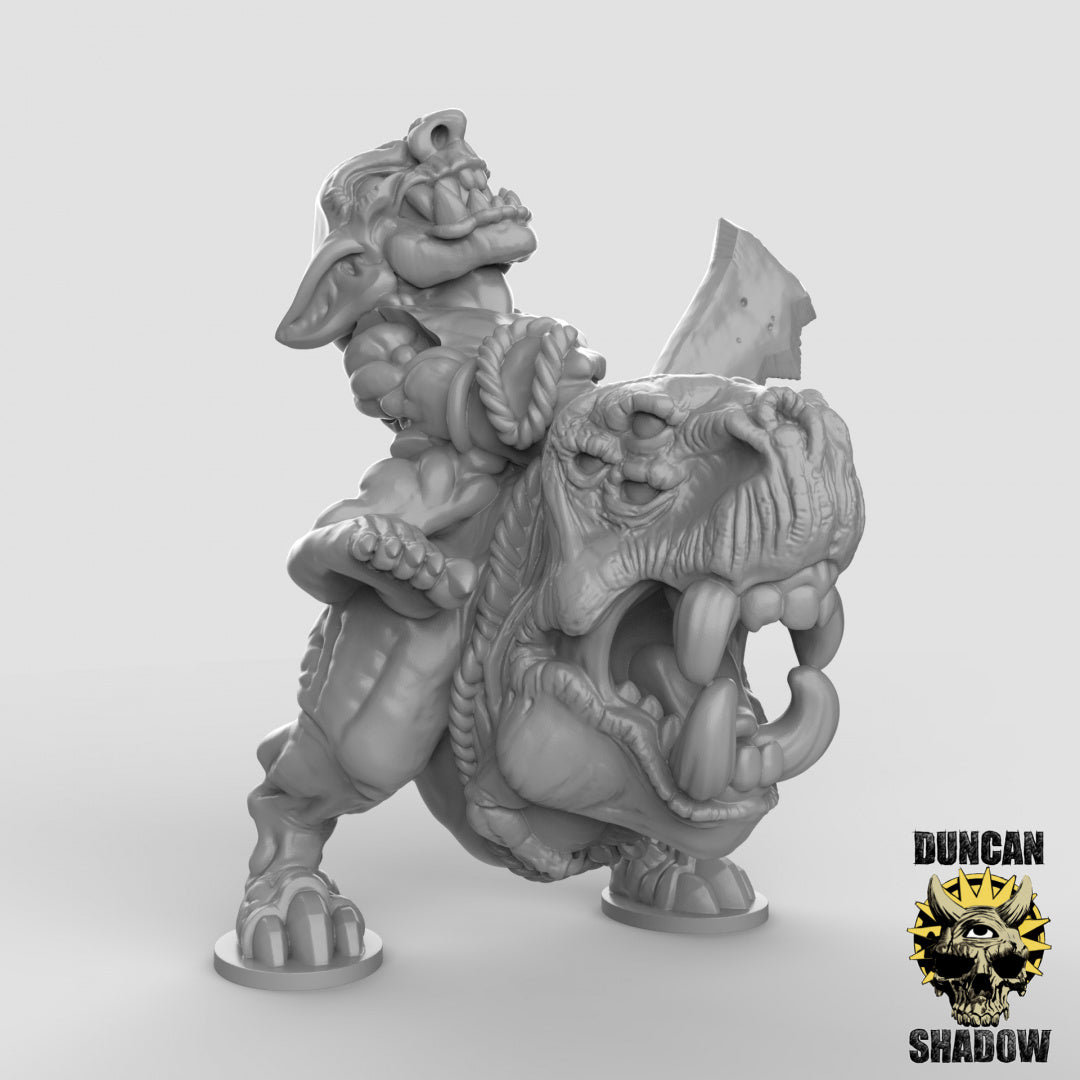 Goblin Hound Riders Resin 3D Models for Dungeons & Dragons & Board RPGs
