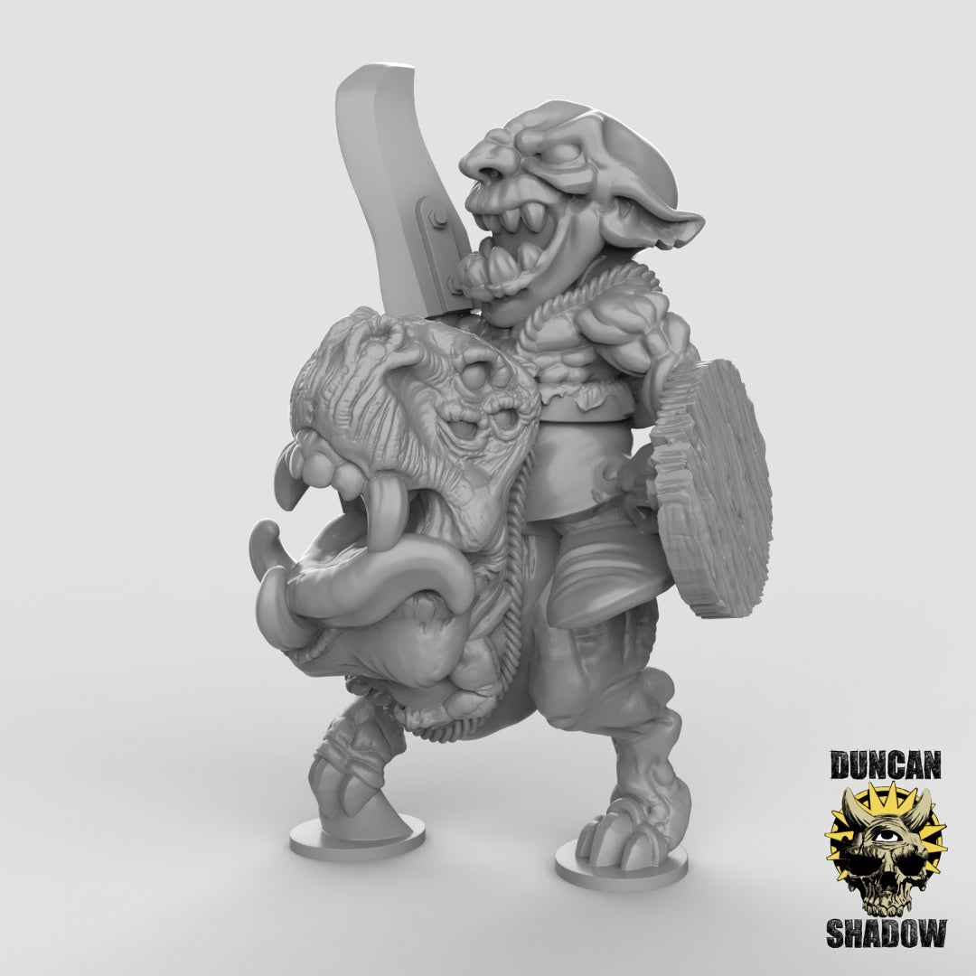 Goblin Hound Riders Resin 3D Models for Dungeons & Dragons & Board RPGs