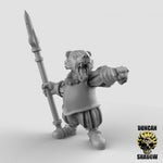 Badger Warriors with Spears Resin 3D Models for Dungeons & Dragons & Board RPGs