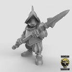 Badger Warriors with Spears Resin 3D Models for Dungeons & Dragons & Board RPGs