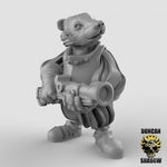 Badger Warriors with Blunderbuss Resin Miniature for DnD | Tabletop Gaming