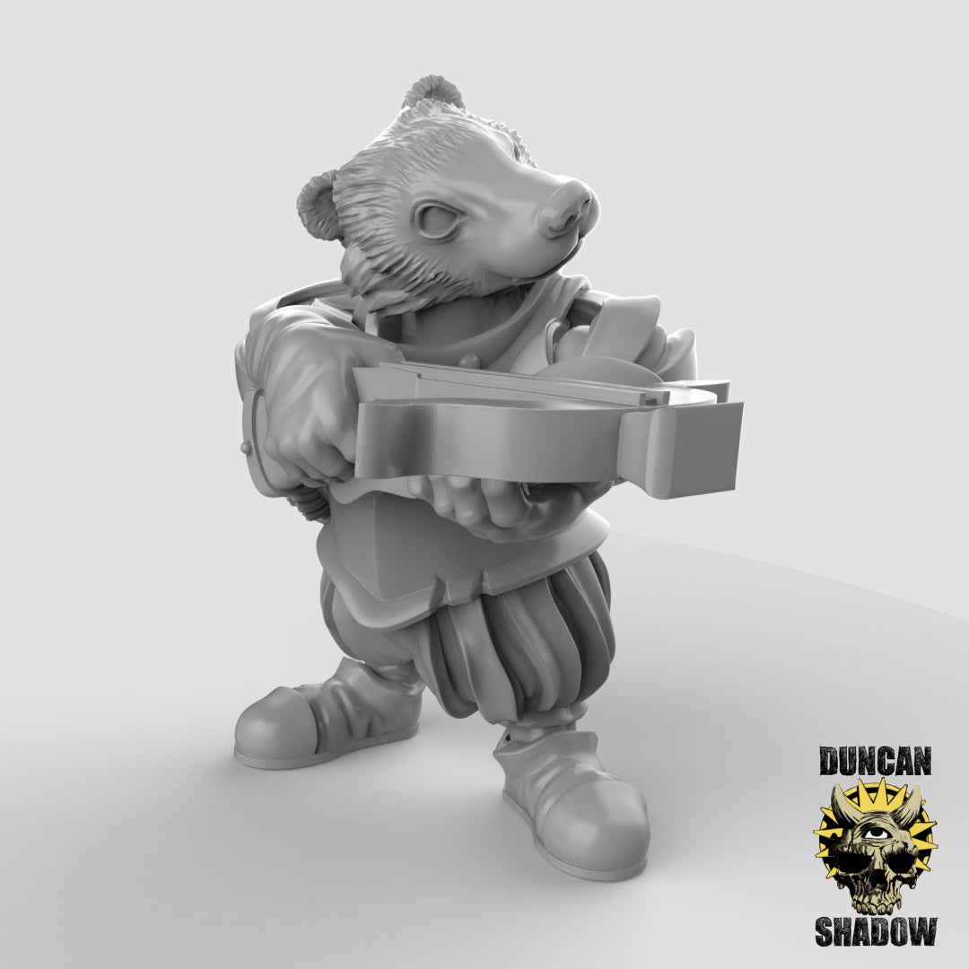 Badger Warriors with Crossbows Resin 3D Models for Dungeons & Dragons & Board RP
