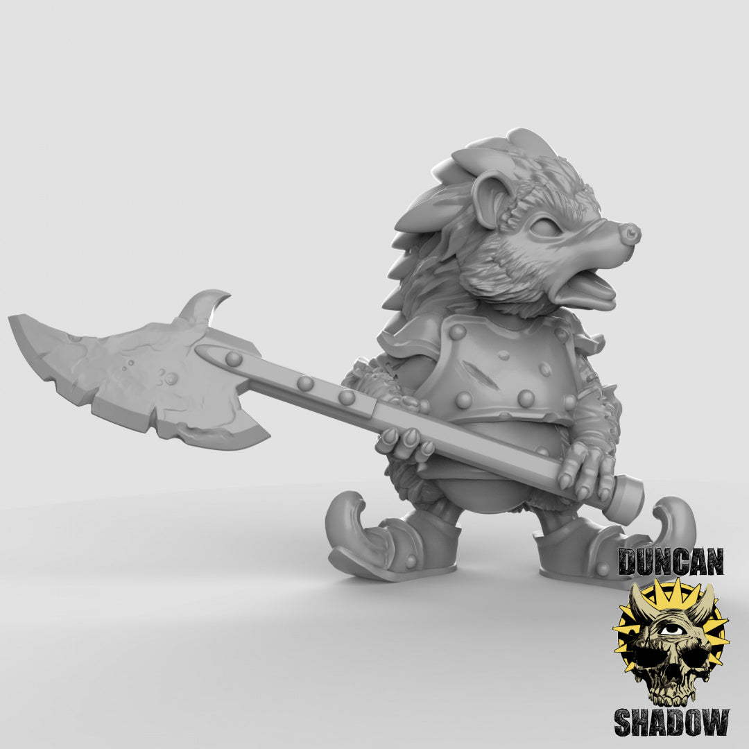 Hedgehogs with Halberds Resin 3D Models for Dungeons & Dragons & Board RPGs