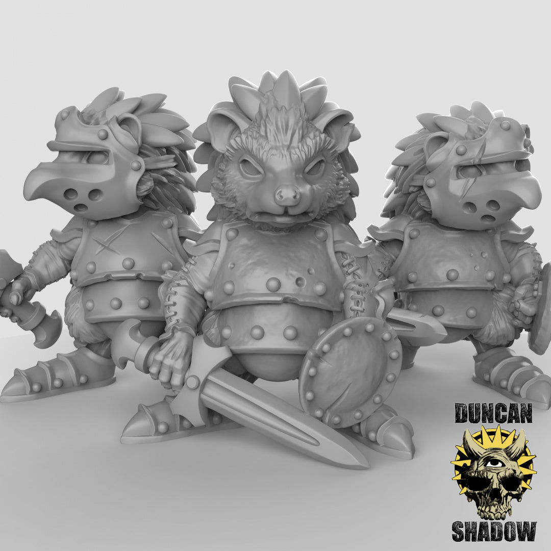 Hedgehog Warriors Resin 3D Models for Dungeons & Dragons & Board RPGs