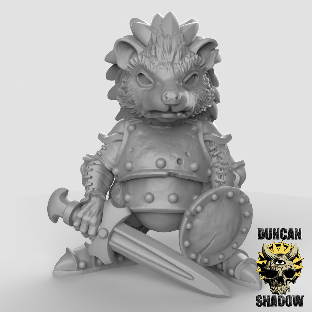 Hedgehog Warriors Resin 3D Models for Dungeons & Dragons & Board RPGs