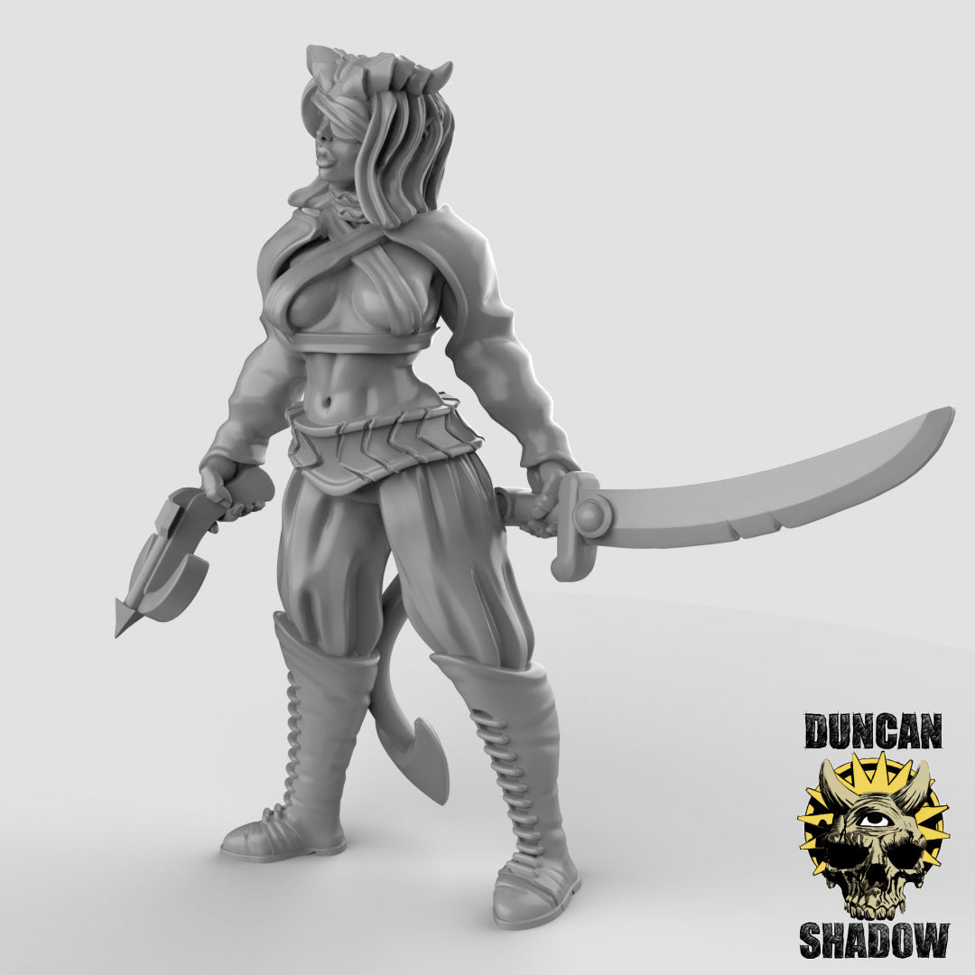 Tiefling Rogue female Resin Miniature for DnD | Tabletop Gaming