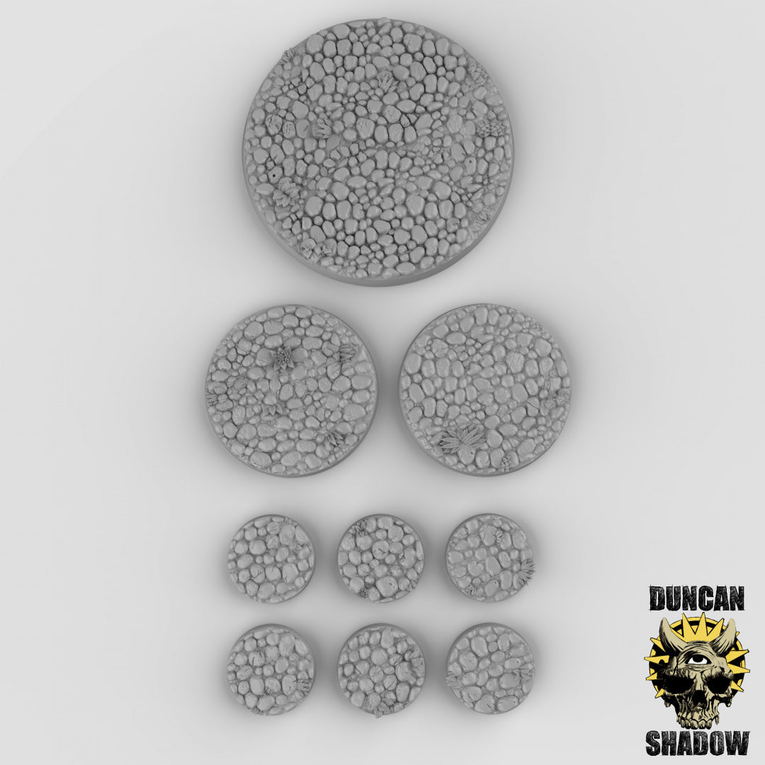 Cobbled Stone Bases Resin Models for Dungeons & Dragons & Board RPGs