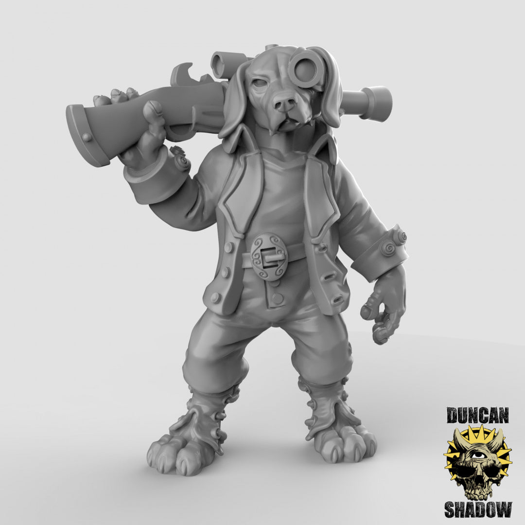 Beagle Gunslingers 3D Models for Dungeons & Dragons & Board RPGs by Duncan Shadow