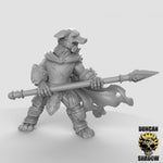 Corgi Fighters with Spears Resin Miniature for DnD | Tabletop Gaming