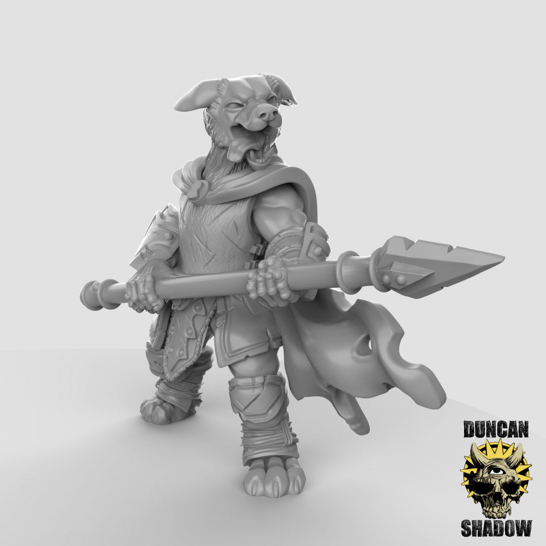 Corgi Fighters with Spears Resin Miniature for DnD | Tabletop Gaming