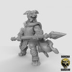 Corgi Fighters with Spears Resin Miniature for DnD | Tabletop Gaming