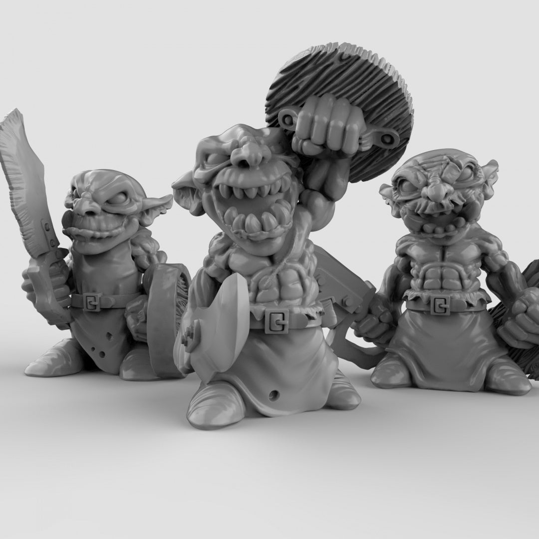 Goblins with Shields Resin 3D Models for Dungeons & Dragons & Board RPGs