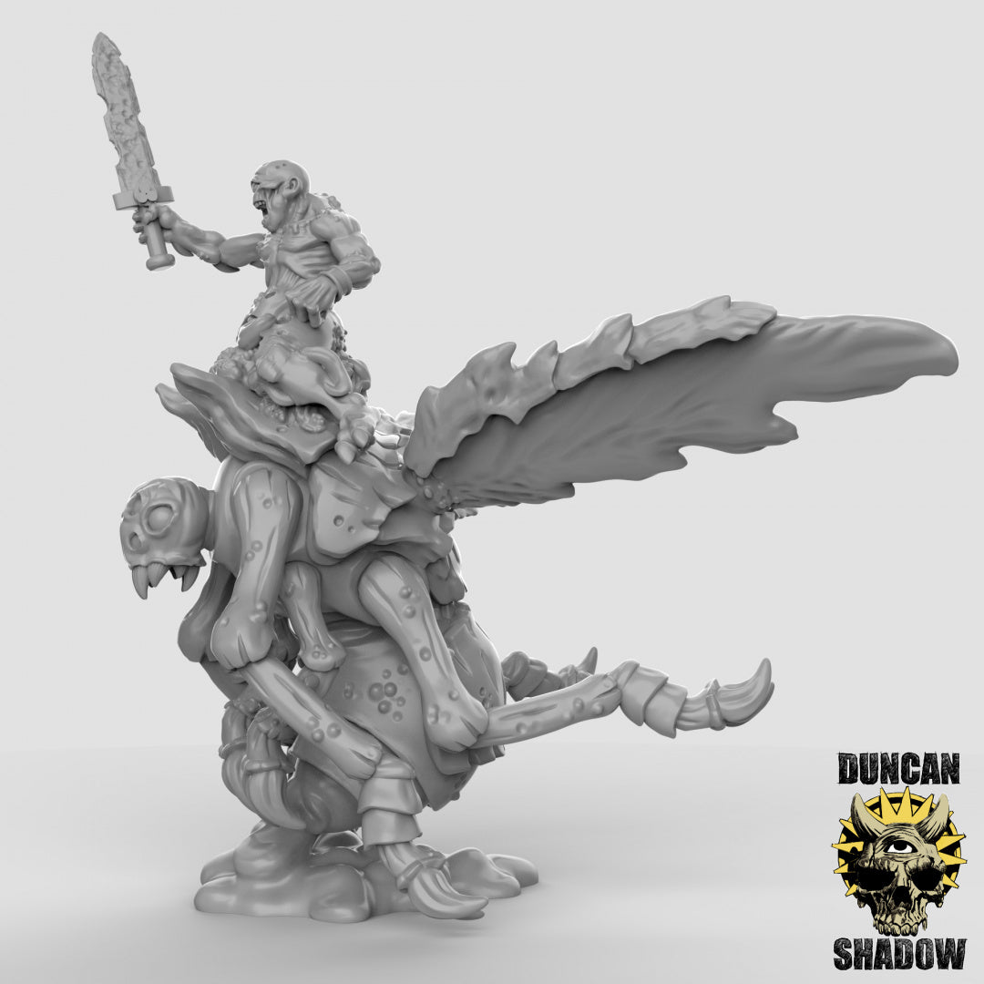 Plague Demons Riding Fly's Resin Models for Dungeons & Dragons & Board RPGs