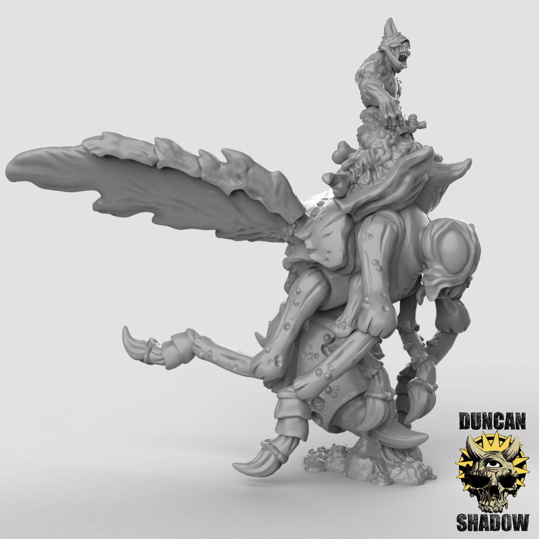 Plague Demons Riding Fly's Resin Models for Dungeons & Dragons & Board RPGs