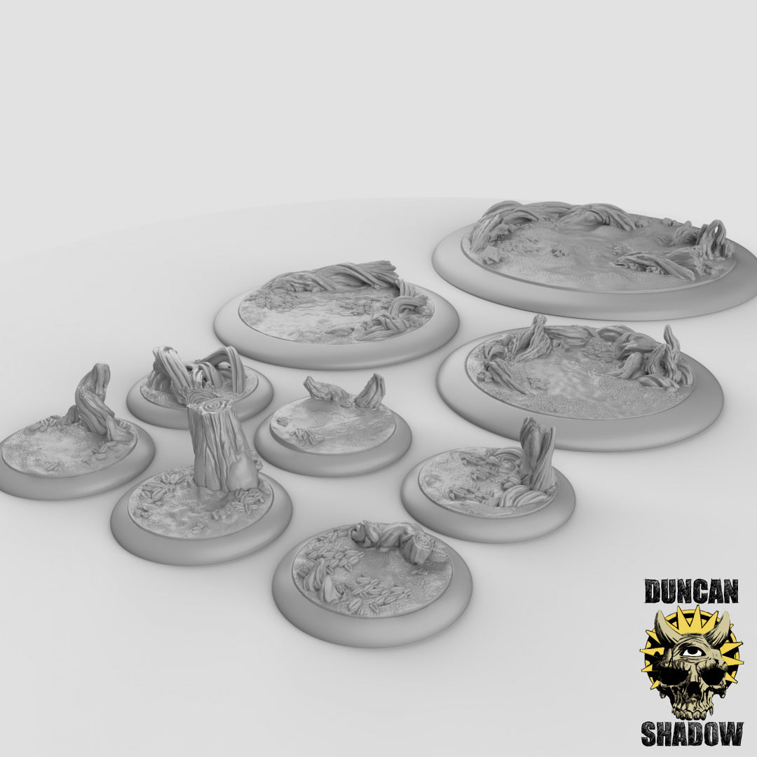Woodland Lipped Bases Resin Models for Dungeons & Dragons & Board RPGs