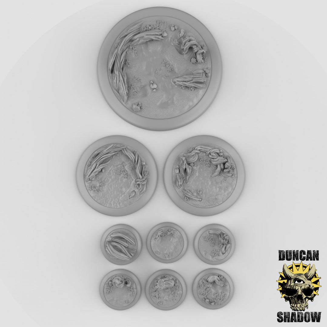 Woodland Lipped Bases Resin Models for Dungeons & Dragons & Board RPGs