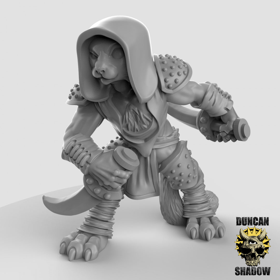 Cat Folk Bandits Resin Models for Dungeons & Dragons & Board RPGs