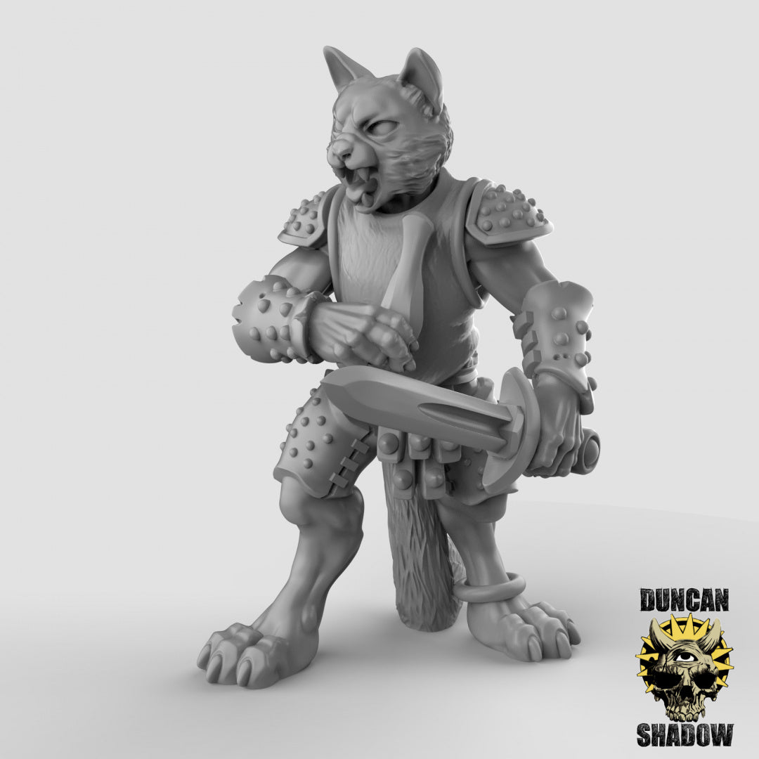 Cat Folk Bandits Resin Models for Dungeons & Dragons & Board RPGs
