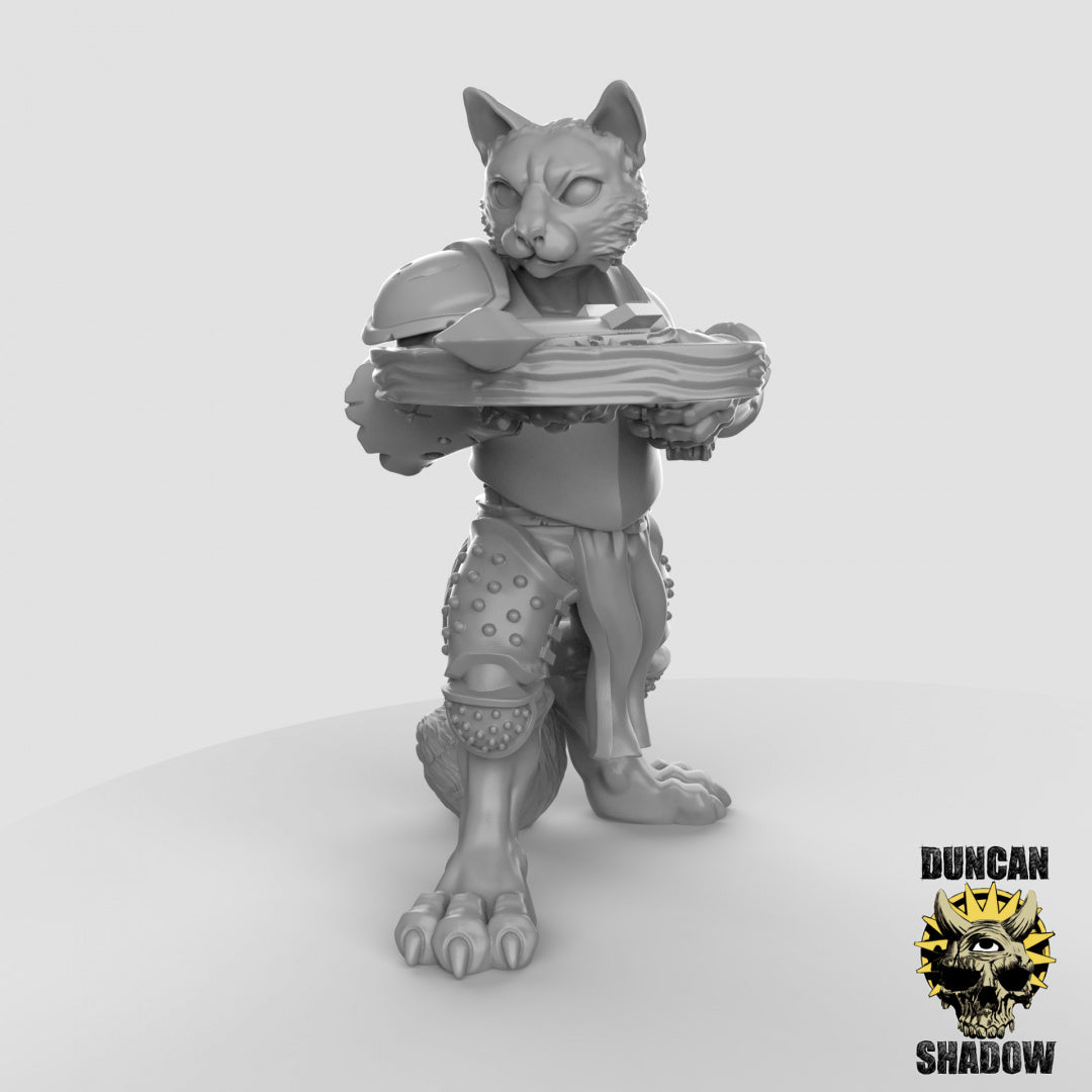 Cat Folk with Crossbows Resin Models for Dungeons & Dragons & Board RPGs