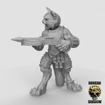 Cat Folk with Crossbows Resin Models for Dungeons & Dragons & Board RPGs