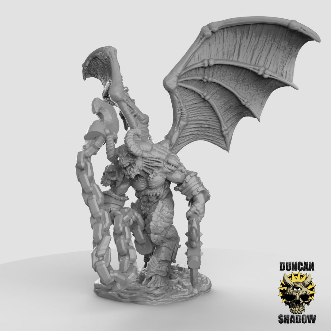 Balor with Chain and Axe Resin Miniature for DnD | Tabletop Gaming