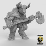 Minotaur with Double Handed Axes - Resin Miniature for DnD | Tabletop Gaming
