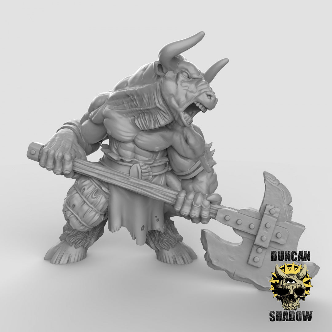 Minotaur with Double Handed Axes - Resin Miniature for DnD | Tabletop Gaming