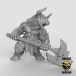 Minotaur with Double Handed Axes - Resin Miniature for DnD | Tabletop Gaming