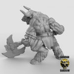 Minotaur with Double Handed Axes - Resin Miniature for DnD | Tabletop Gaming
