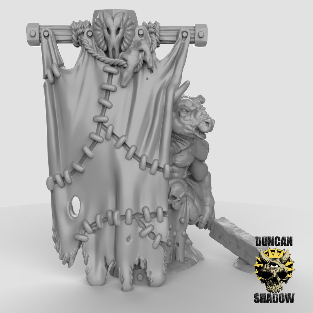 Minotaur Standard and Musician Resin Miniature for DnD | Tabletop Gaming