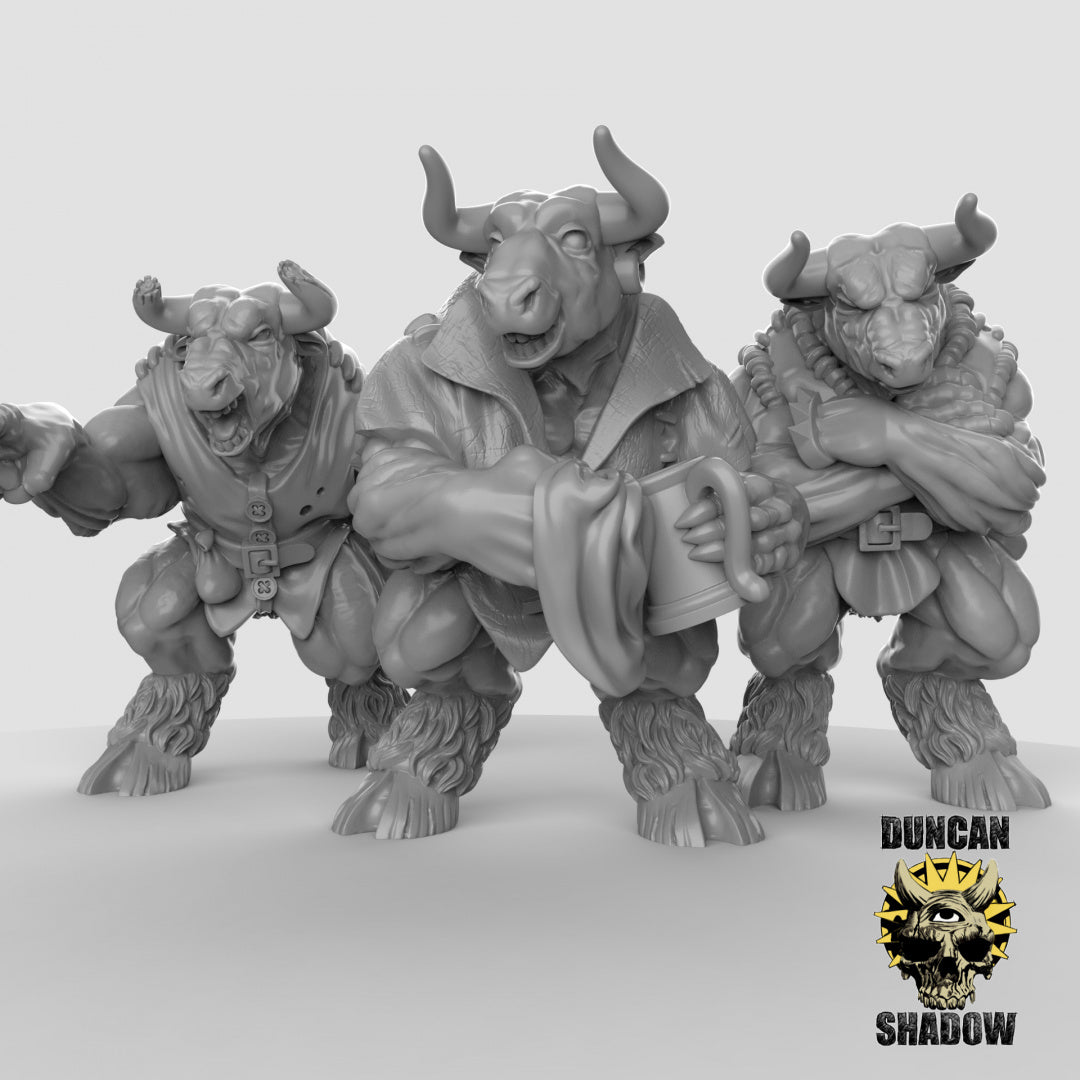 Minotaur NPC's x 3 | Resin Models for Dungeons & Dragons | Board RPGs