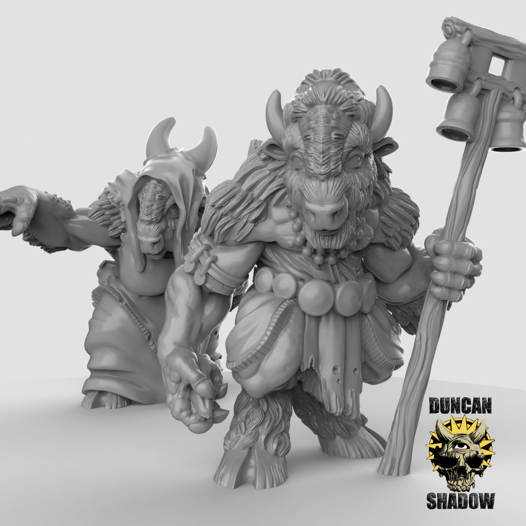 Minotaur Shaman Resin 3D Models for Dungeons & Dragons & Board RPGs
