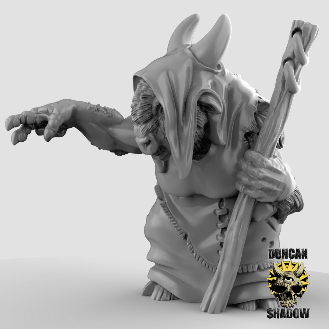 Minotaur Shaman Resin 3D Models for Dungeons & Dragons & Board RPGs