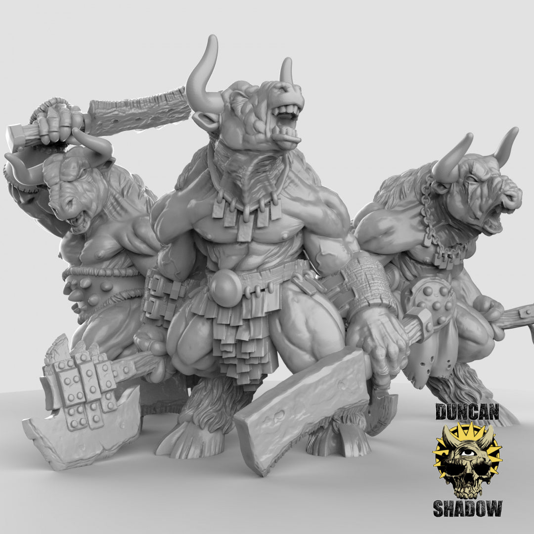 Minotaur with Hand Weapons Resin 3D Models for Dungeons & Dragons & Board RPGs