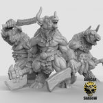 Minotaur with Hand Weapons Resin 3D Models for Dungeons & Dragons & Board RPGs
