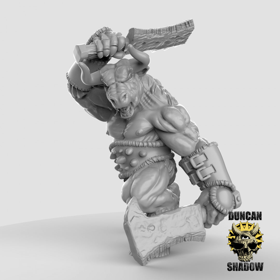 Minotaur with Hand Weapons Resin 3D Models for Dungeons & Dragons & Board RPGs
