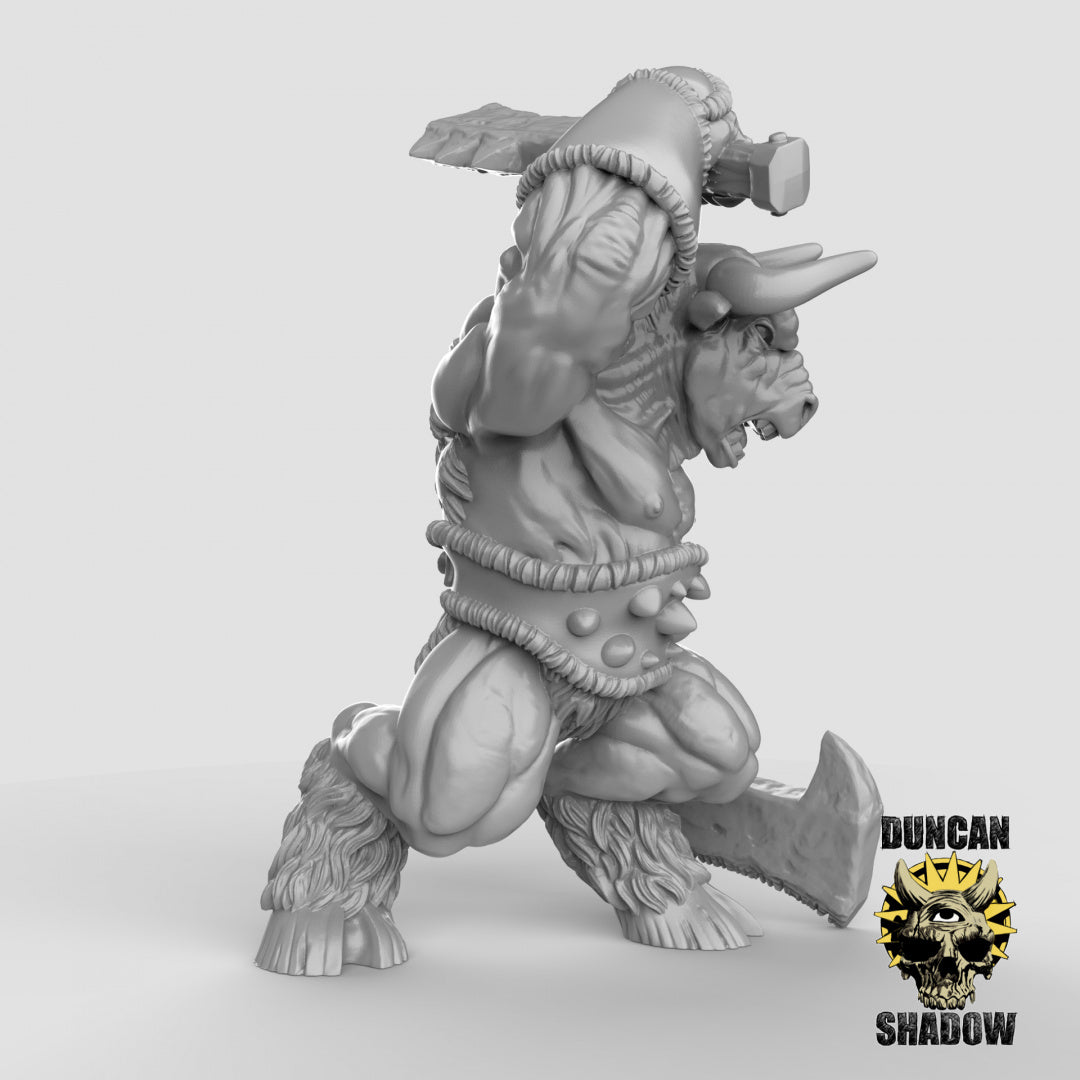 Minotaur with Hand Weapons Resin 3D Models for Dungeons & Dragons & Board RPGs