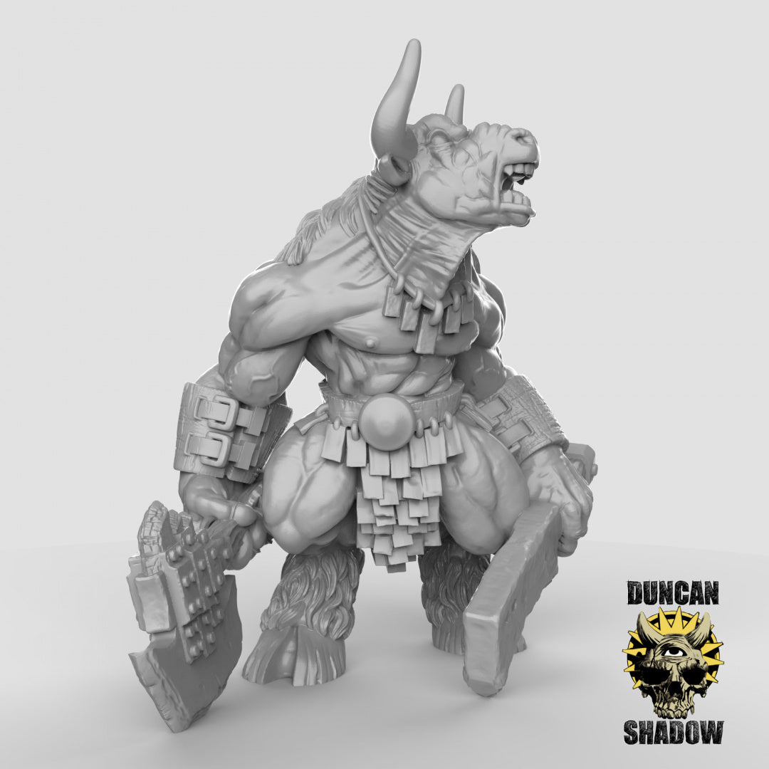 Minotaur with Hand Weapons Resin 3D Models for Dungeons & Dragons & Board RPGs