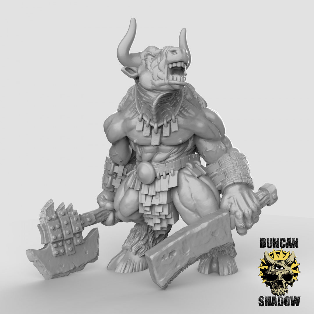 Minotaur with Hand Weapons Resin 3D Models for Dungeons & Dragons & Board RPGs