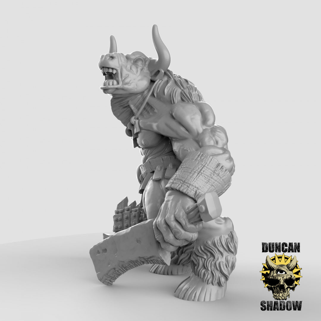 Minotaur with Hand Weapons Resin 3D Models for Dungeons & Dragons & Board RPGs